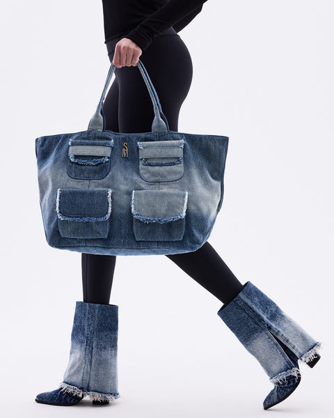 ANISIA Bag Denim Fabric | Women's Tote Bags – Steve Madden