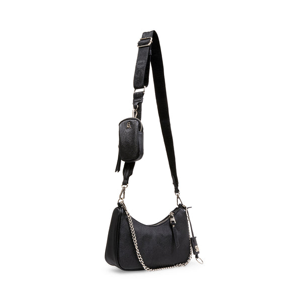 VITAL Saffiano Bag Black Structured Hobo Bag