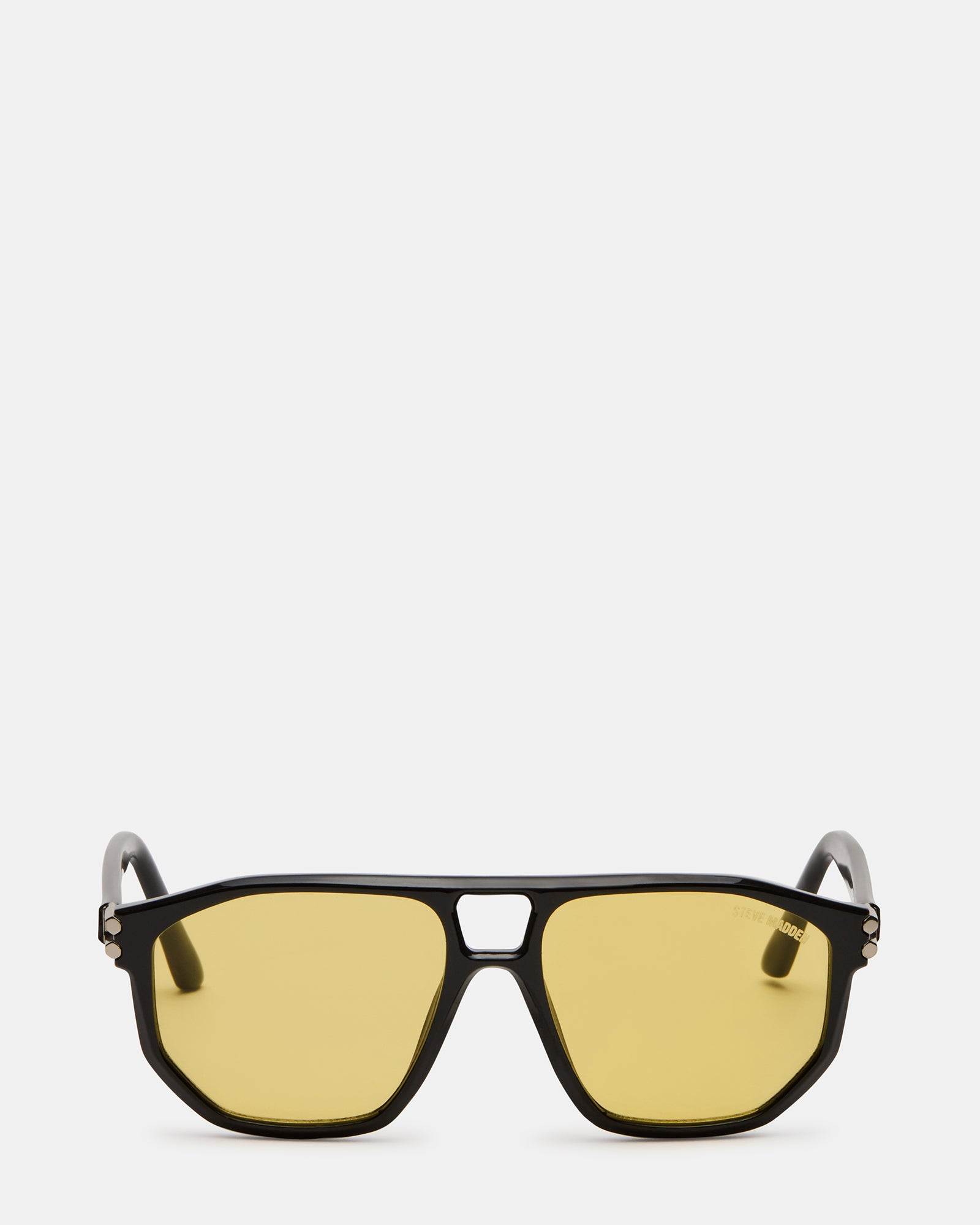 DEMSON Black Frame Aviator Yellow Lens Sunglasses – Steve Madden