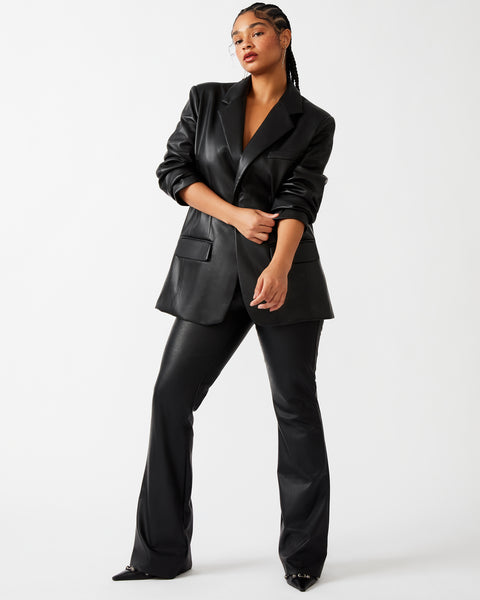 MADDIE Black Faux Leather Crop Moto Jacket  Women's Designer Jackets –  Steve Madden Canada