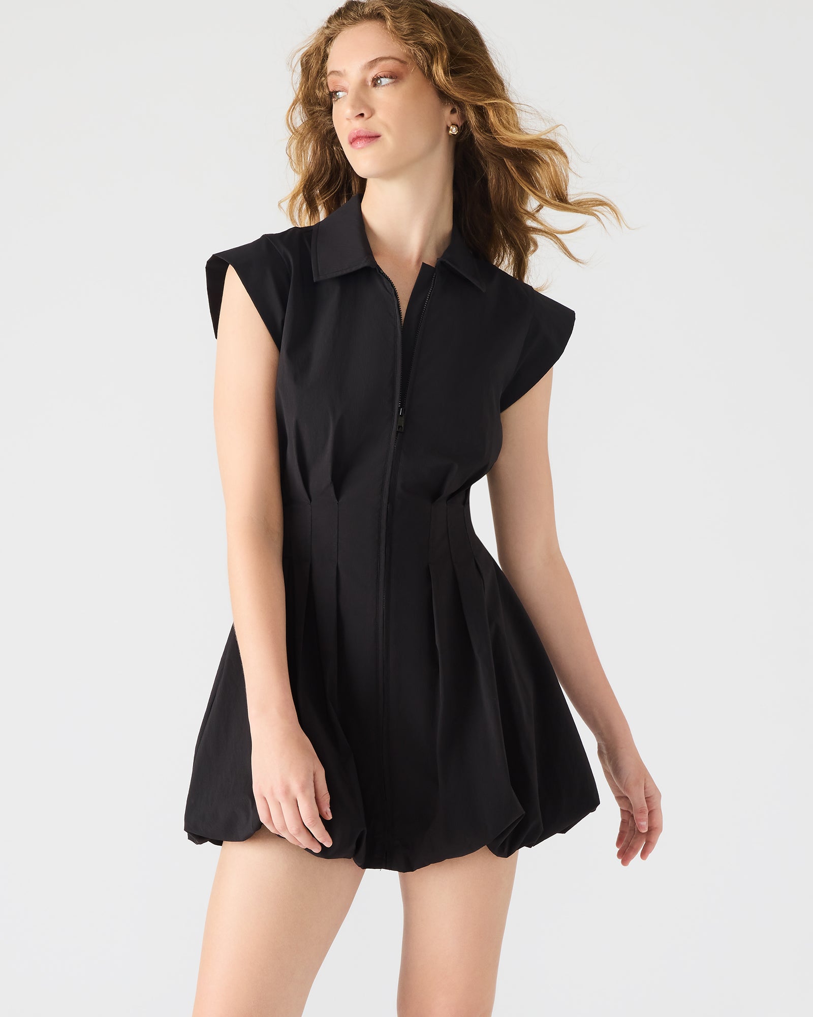 Steve Madden Women's Dyanne Bubble-Hem Mini Dress - Black - Size XL Steve Madden Women's Dyanne Bubble-Hem Mini Dress - Black - Size XL