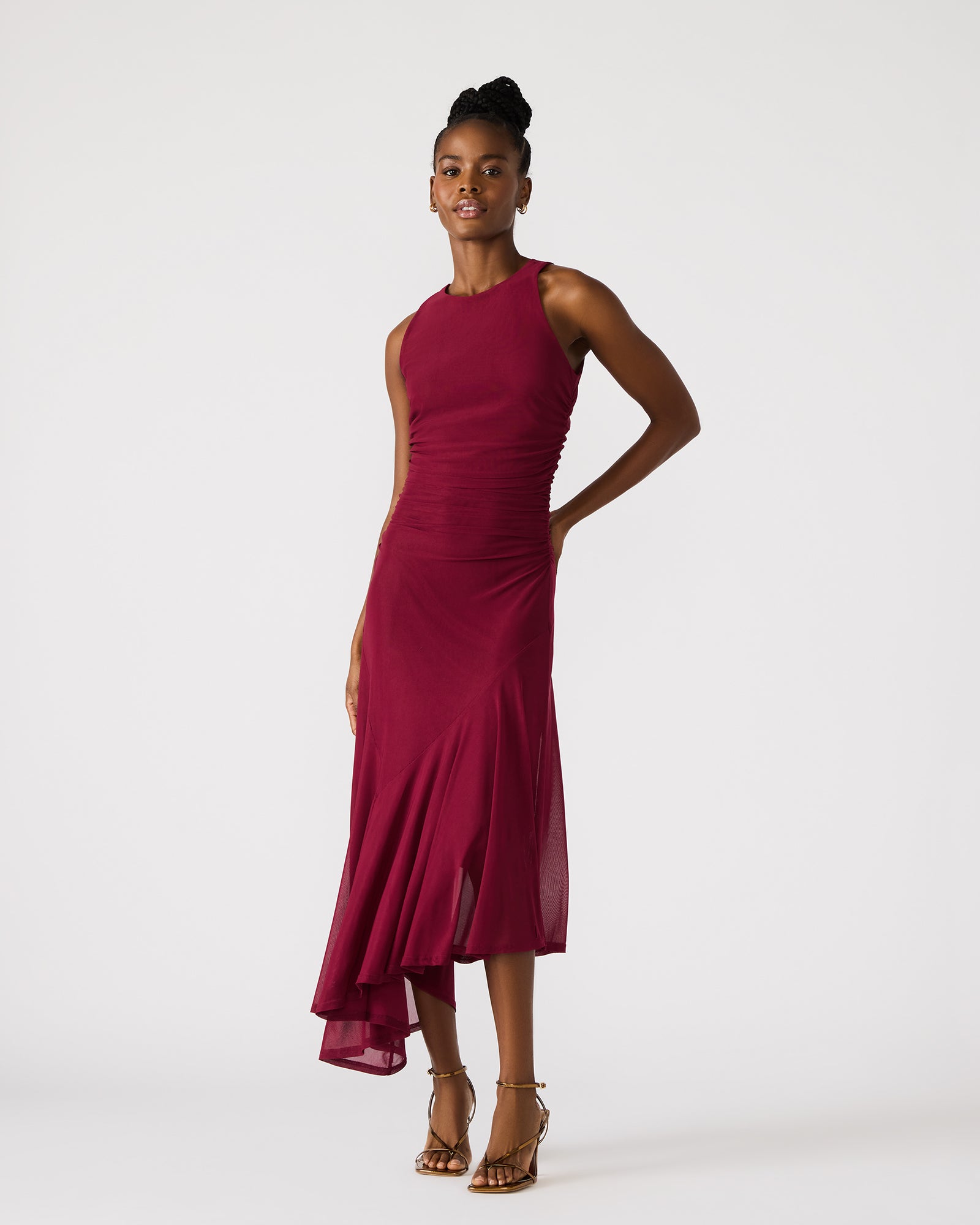 Steve Madden Women's Laney Sleeveless Flowy Dress - Red - Size XL - Polyester Steve Madden Women's Laney Sleeveless Flowy Dress - Red - Size XL - Polyester