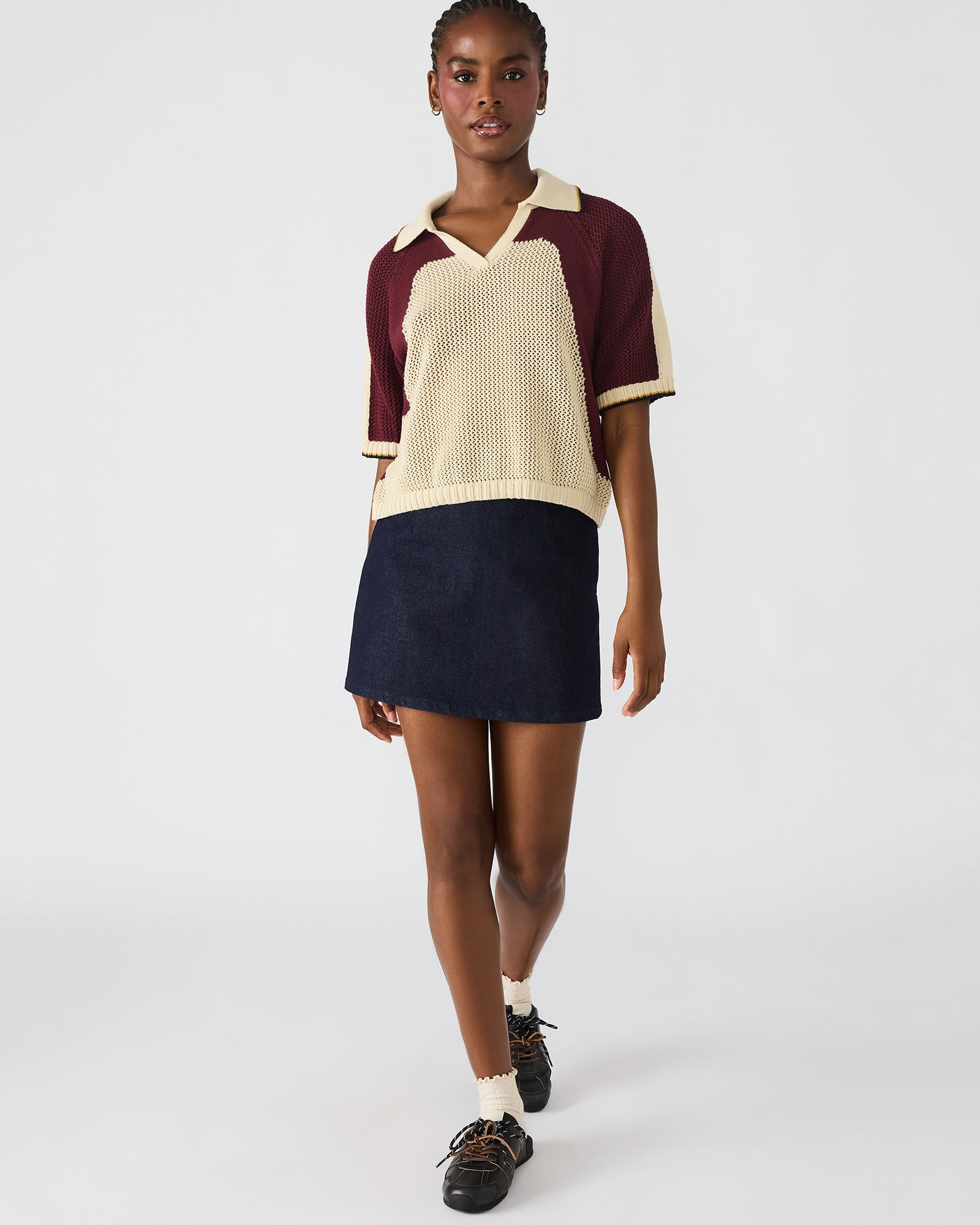 steve madden short sleeve sweater dress Steve Madden Francis Short Sleeve Knit Dress