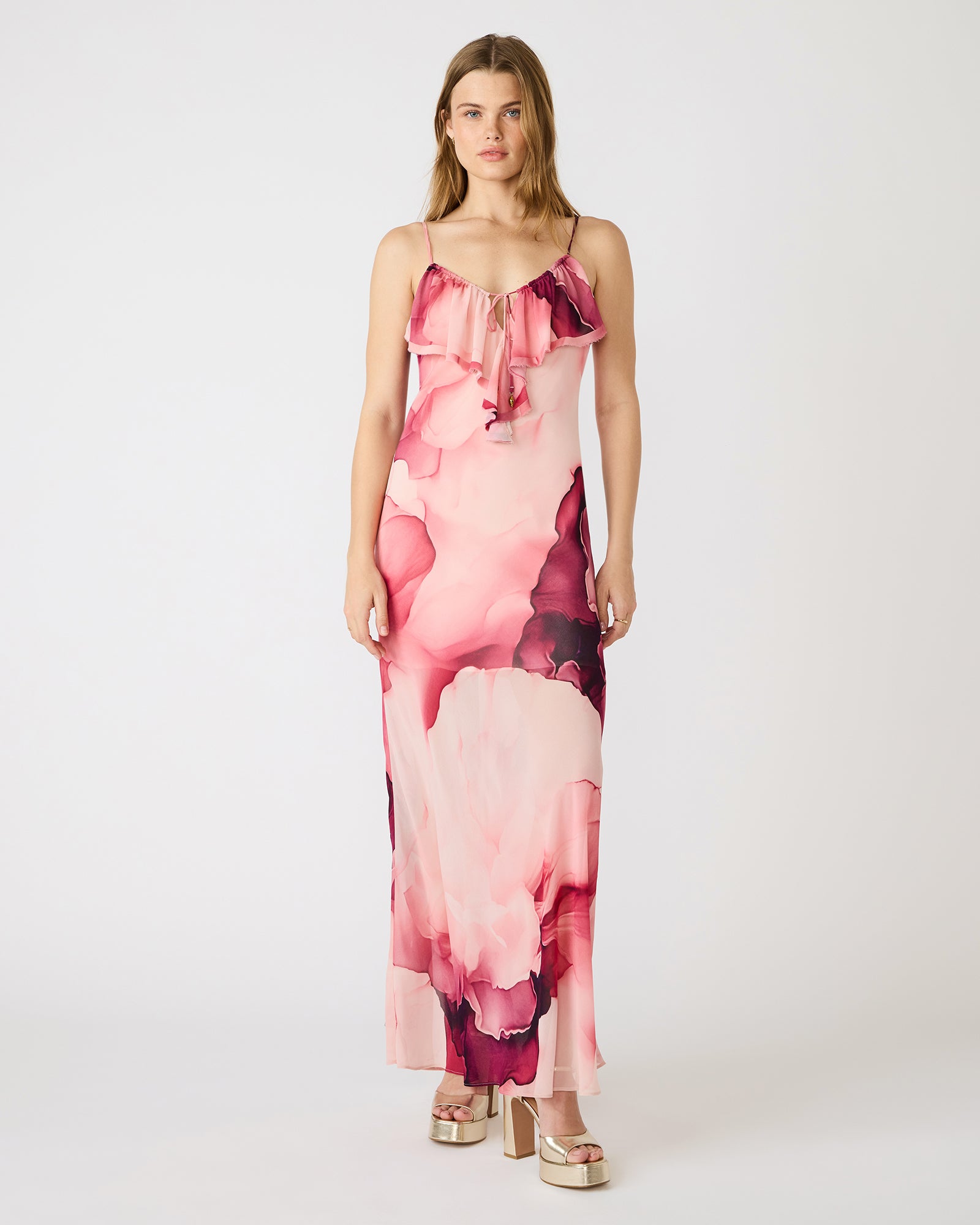 green emerald velvet dress 100% Cotton Coral Gauze Maxi Dress - All Dresses