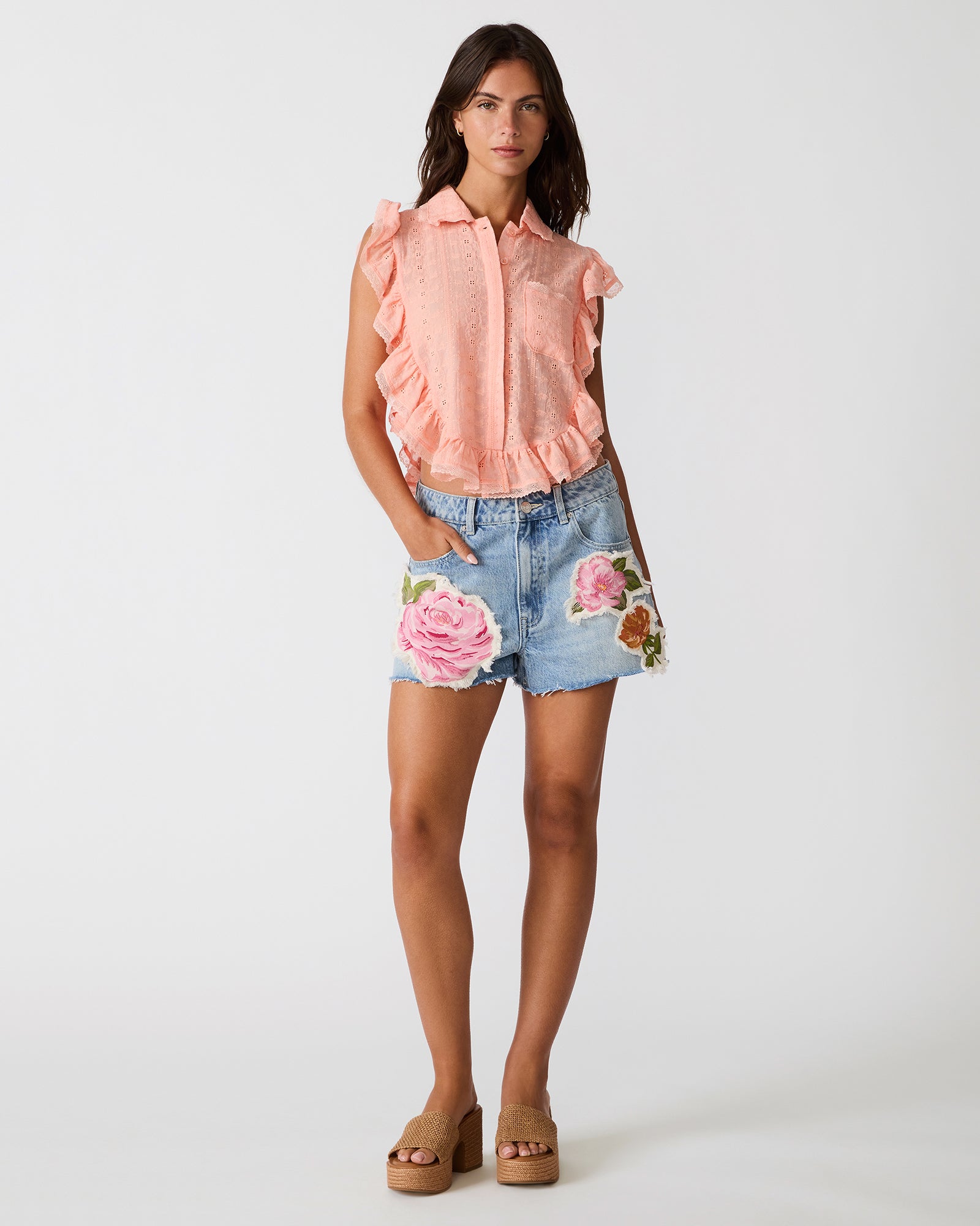 トップス Avrill ribbon tops EMBROIDERED PLAID BOW TOP - Black / White | ZARA United States