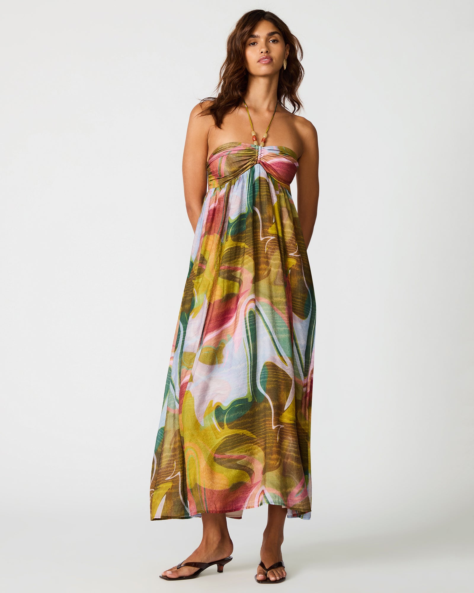 Steve Madden Women's Yazmina Sleeveless Flowy Dress - Marble - Size XL - Nylon/Rayon Steve Madden Women's Yazmina Sleeveless Flowy Dress - Marble - Size XL - Nylon/Rayon