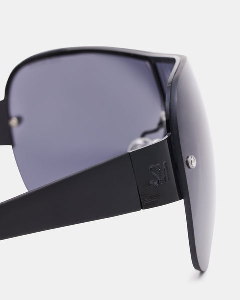 OLYEA Sunglasses Black | Shield Sunglasses – Steve Madden