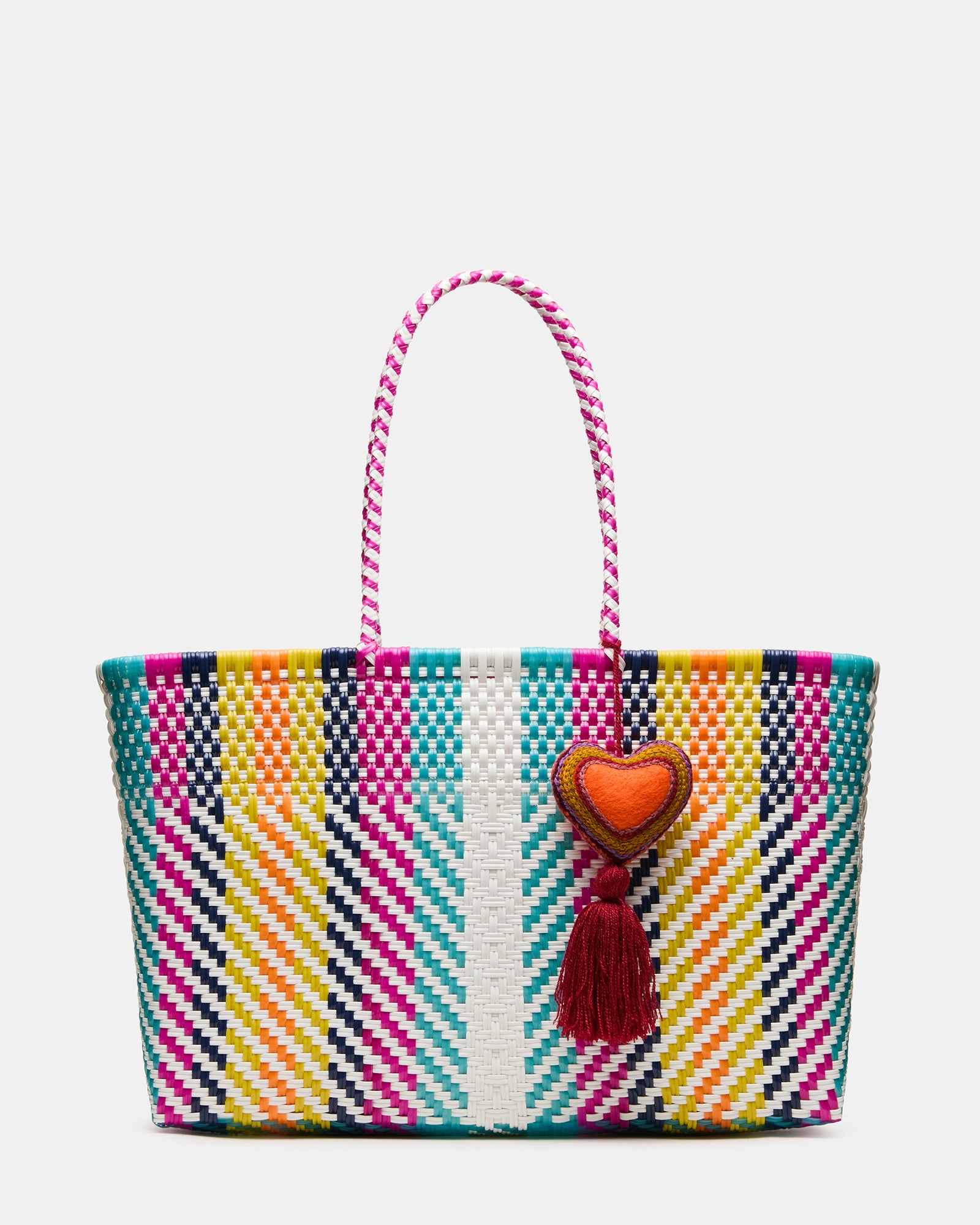 バッグ GUIDIxBEAMS BREEZI Bag Pink Multi-Colored Shoulder Strap Tote Handbag – Steve