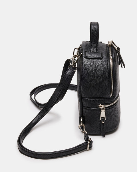 Faux Leather Mini Backpack - Women's Bags in Black