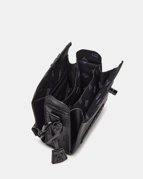 STEVE MADDEN Crossbody Bag & Wallet Set - Black Deboss Logo