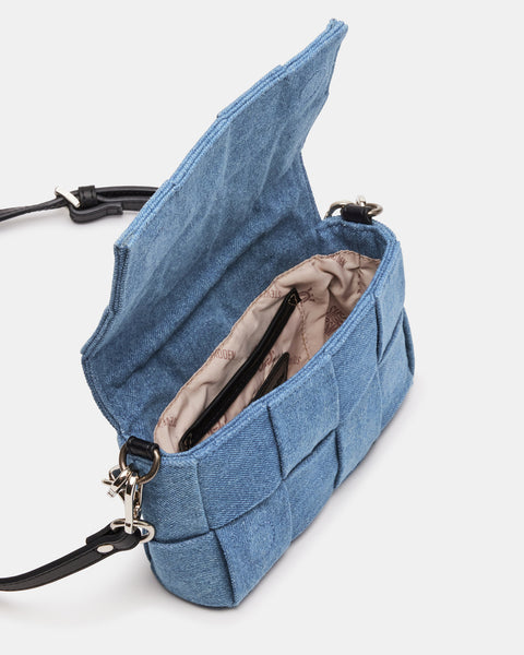 Blue Denim Mens Womens Casual Large Handbag Messenger Bags Jean Handba