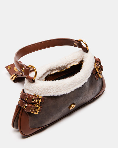 Easy To Style Sherpa Fanny Pack In Brown