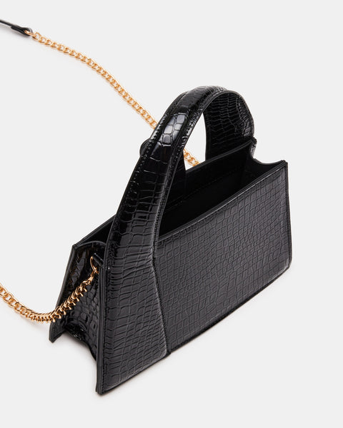 TWISTY Bag Black  Women's Crocodile Top Handle Bag – Steve Madden