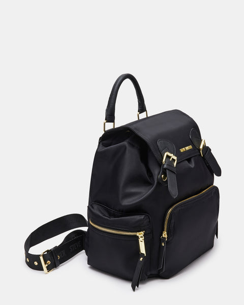 steven madden nylon black puffer backpack