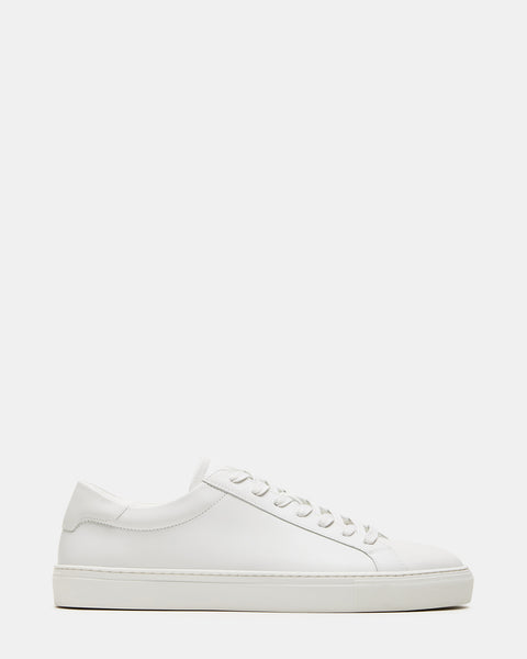 HIDE & JACK White Leather Low Top Lace Up Sneakers Shoes