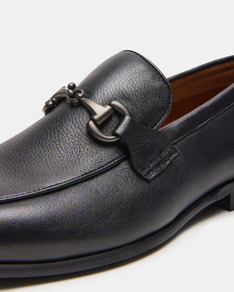 JAYSHAN Black Leather Dress Loafer