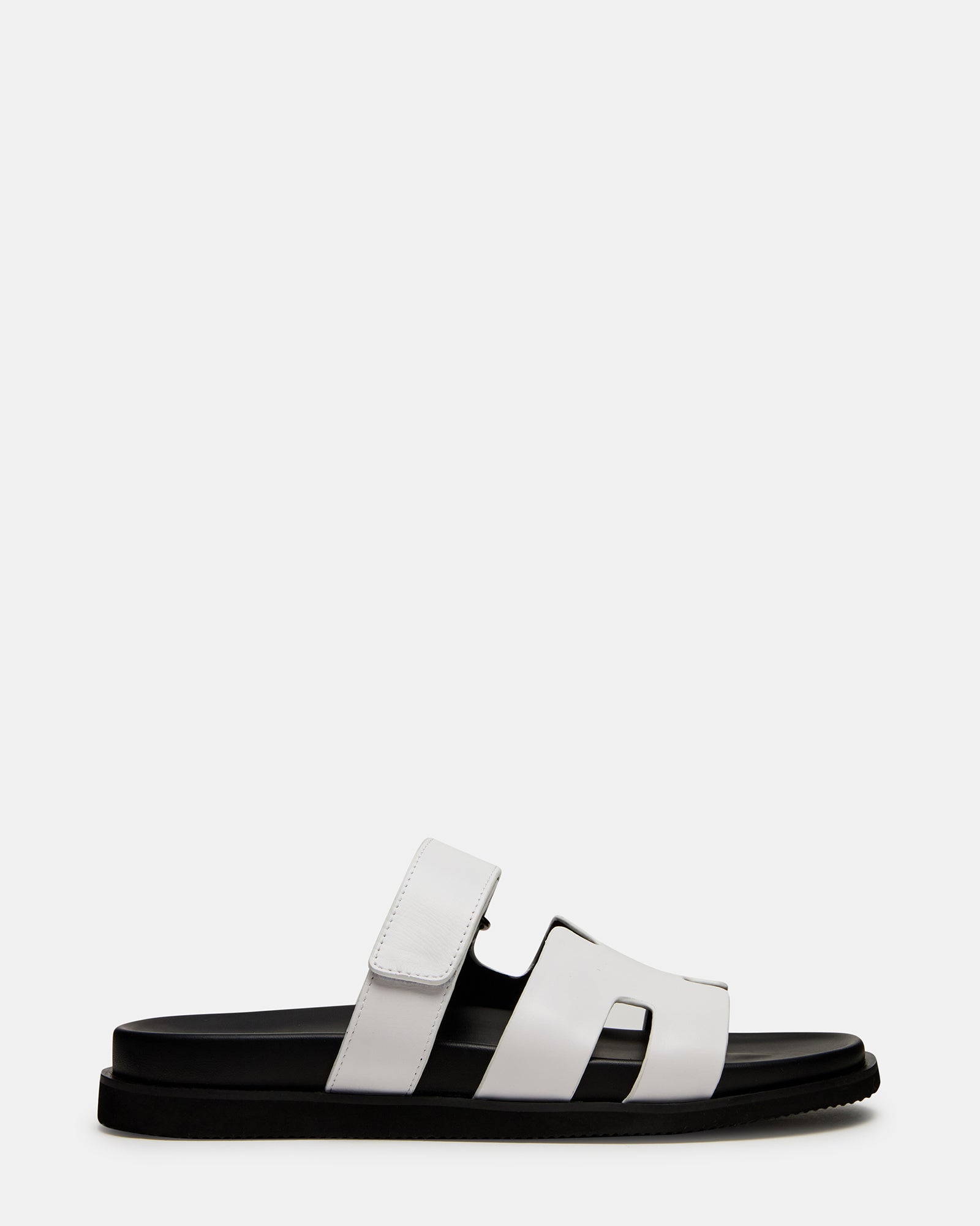 Steve Madden Men's Maiven White Slide Sandals - Size 13 - Leather Steve Madden Men's Maiven White Slide Sandals - Size 13 - Leather