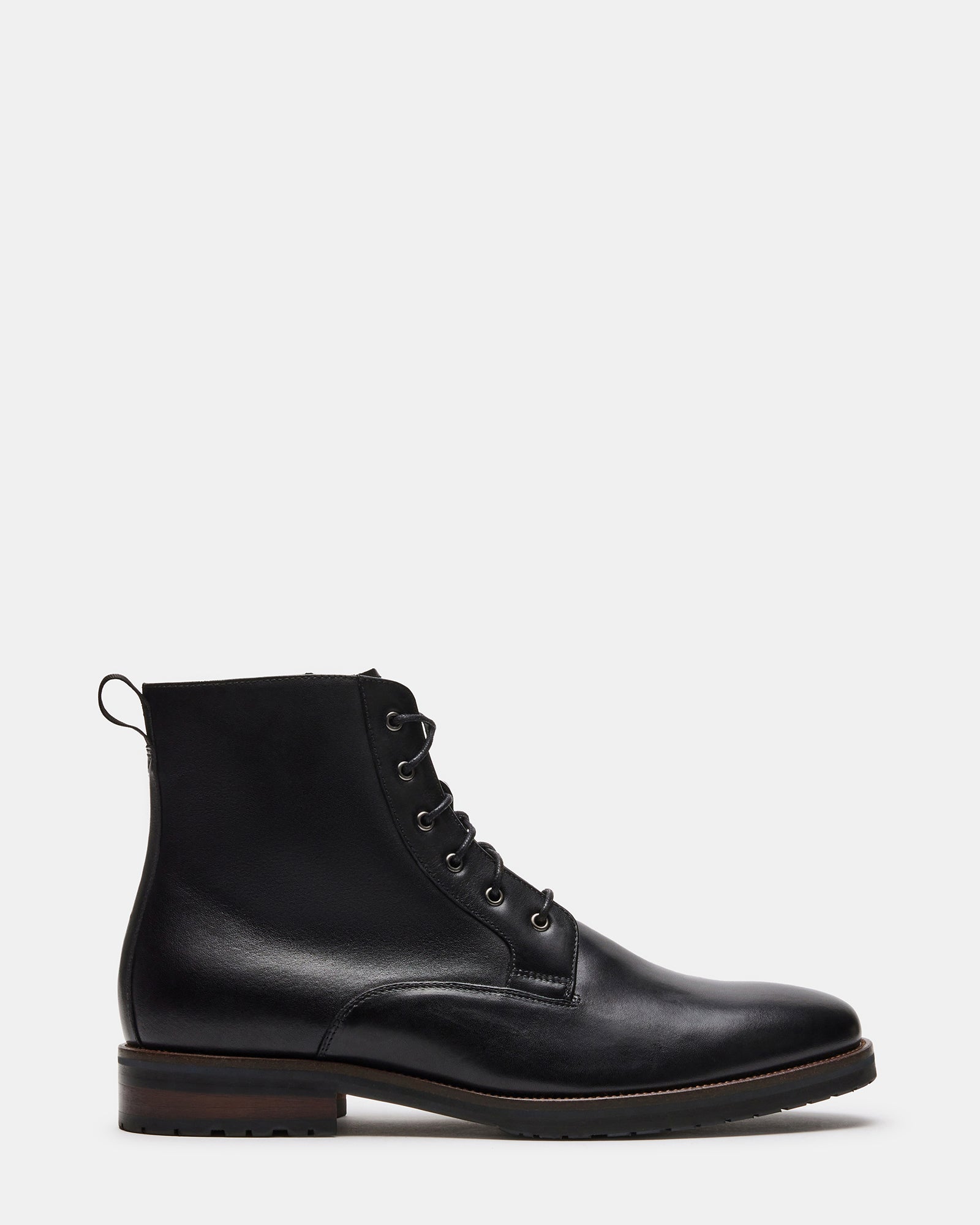SIXTET Black Leather Men's Lace-Up Ankle Boot – Steve Madden