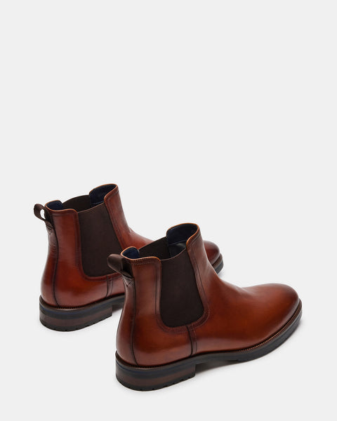 SYRE Tan Leather Chelsea Ankle Boot | Men's Boots – Steve Madden