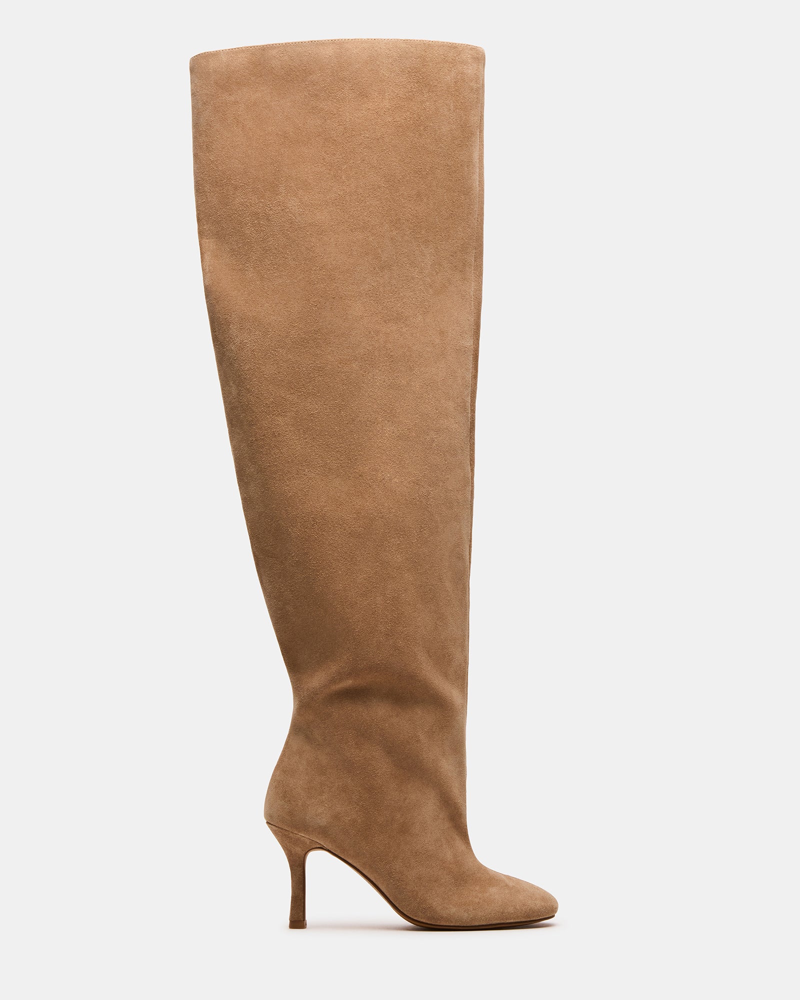 ALLISON Taupe Suede Over-The-Knee Heeled Women's Boot – Steve Madden