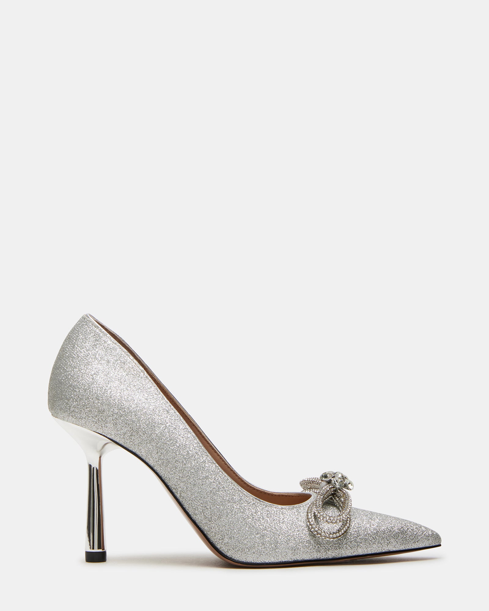ANTOINETTE Silver Glitter Pointed Toe Pump Heel Women's Heels