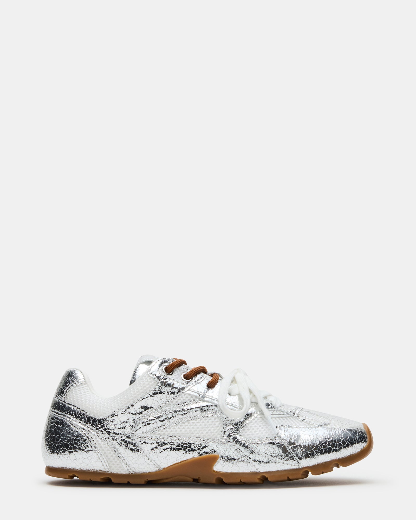 【Steve Madden】アジエル AZIEL Silver Low-Top Lace-Up Women's Sneakers – Steve Madden