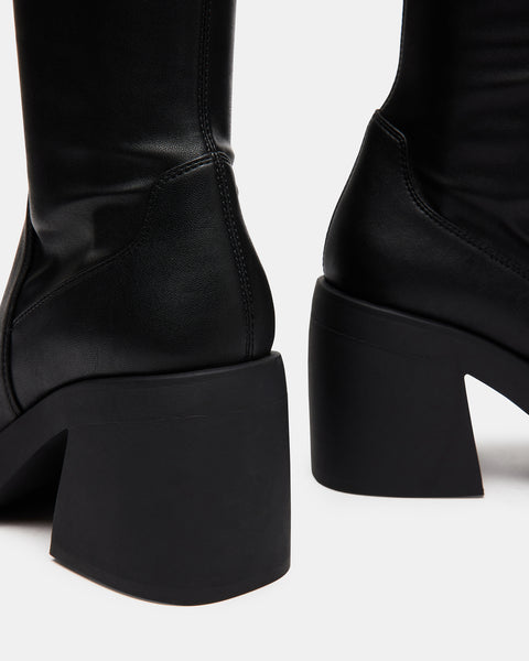 BERKLEIGH Black Wide Calf Knee High Boot  Women's Platform Boots – Steve  Madden
