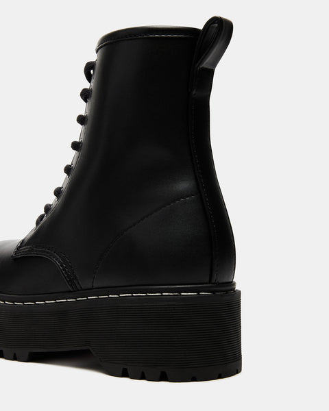BETTYY Black Combat Boots | Women's Booties – Steve Madden