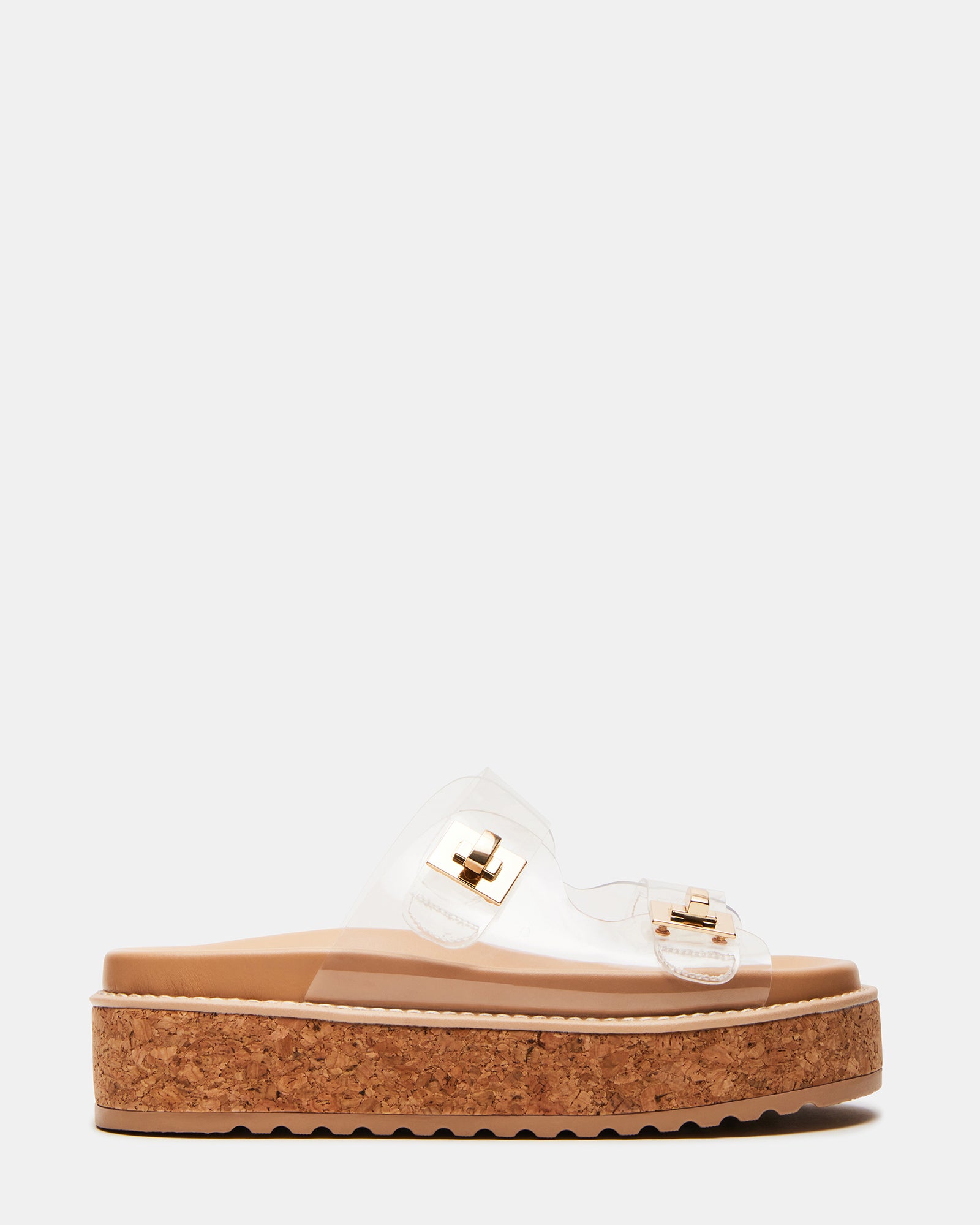BIGSCHMONA Clear Suede Women's Platform Slide Sandal – Steve Madden