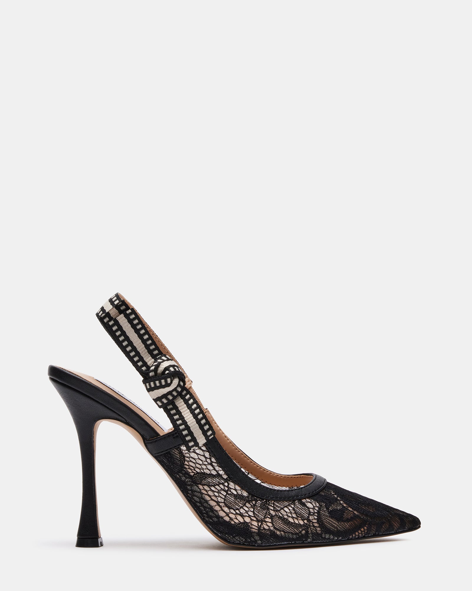 BRI Black Lace Slingback Pump Women's Heel – Steve Madden