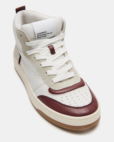 CALYPSO Burgundy Lace Up High Top Sneaker | Womens Sneakers – Steve Madden