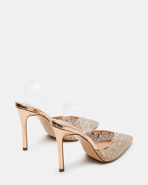 Rose gold sling back shoes Clearance