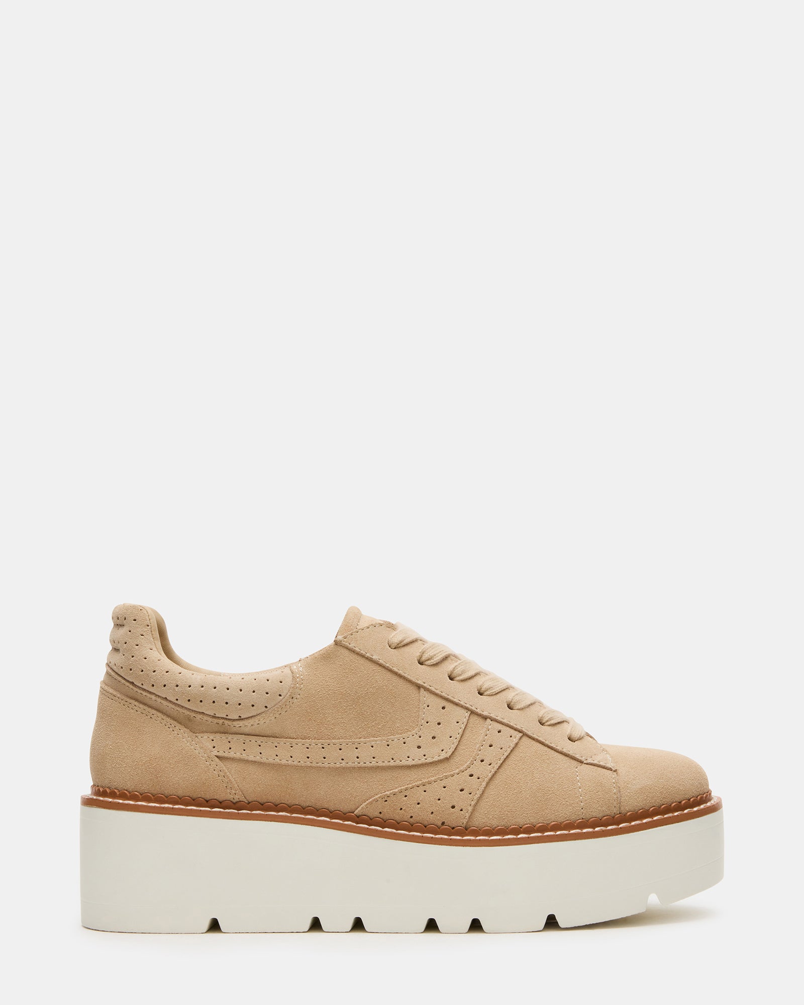 FUSE Tan Suede Women's Platform Low-Top Chunky Sneaker – Steve Madden