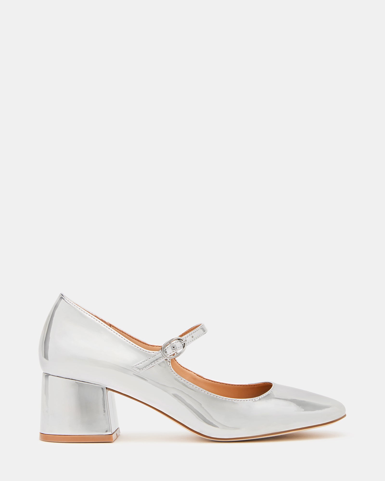 HAWKE Silver Mary Jane Block Heel | Women’s Heels – Steve Madden