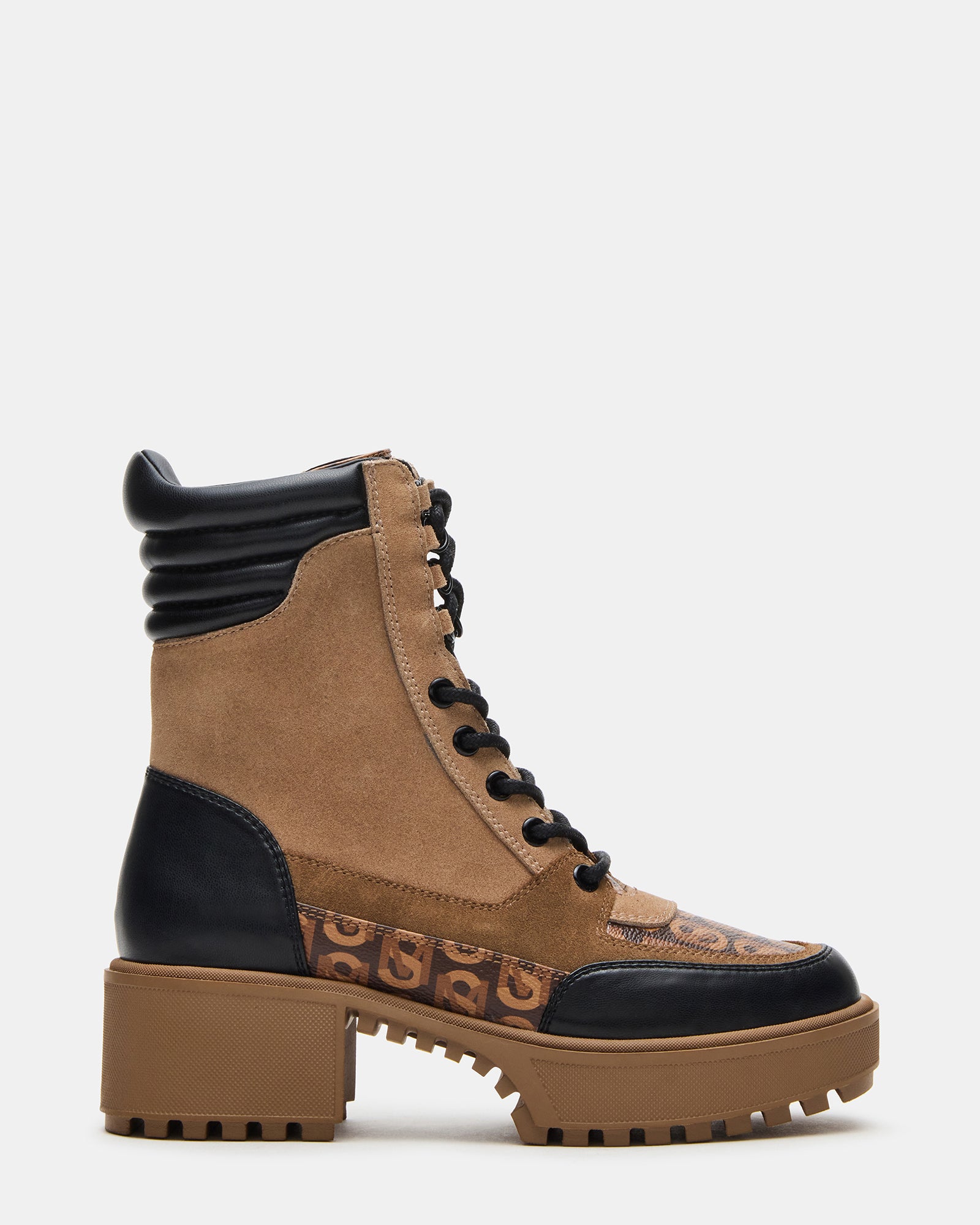 HIKER Tan Multi Platform Lug Lace-Up Women's Anke Boot