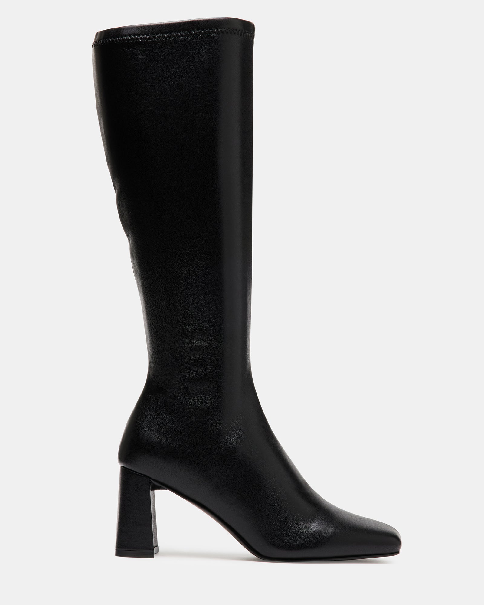 HOLLY Black Women s Knee High Square Toe Boot Steve Madden holly-black-women-s-knee-high-square-toe-boot-steve-madden
