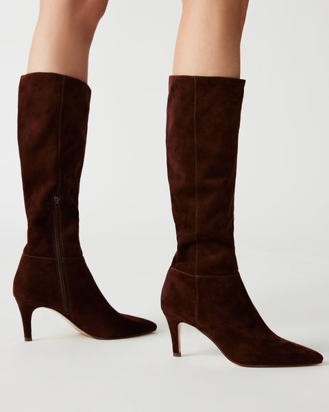 Brown Suede Knee High Boots Outfits (29 ideas & outfits)