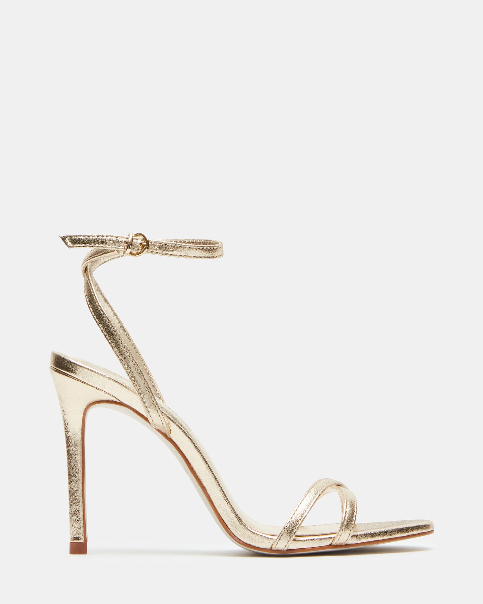 JYPSEY Gold Leather Strappy Stiletto Women's Heel – Steve Madden