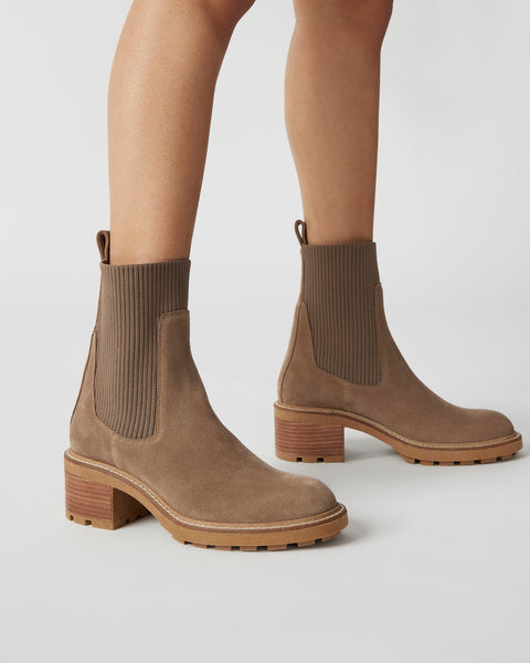 Taupe suede boots womens Clearance