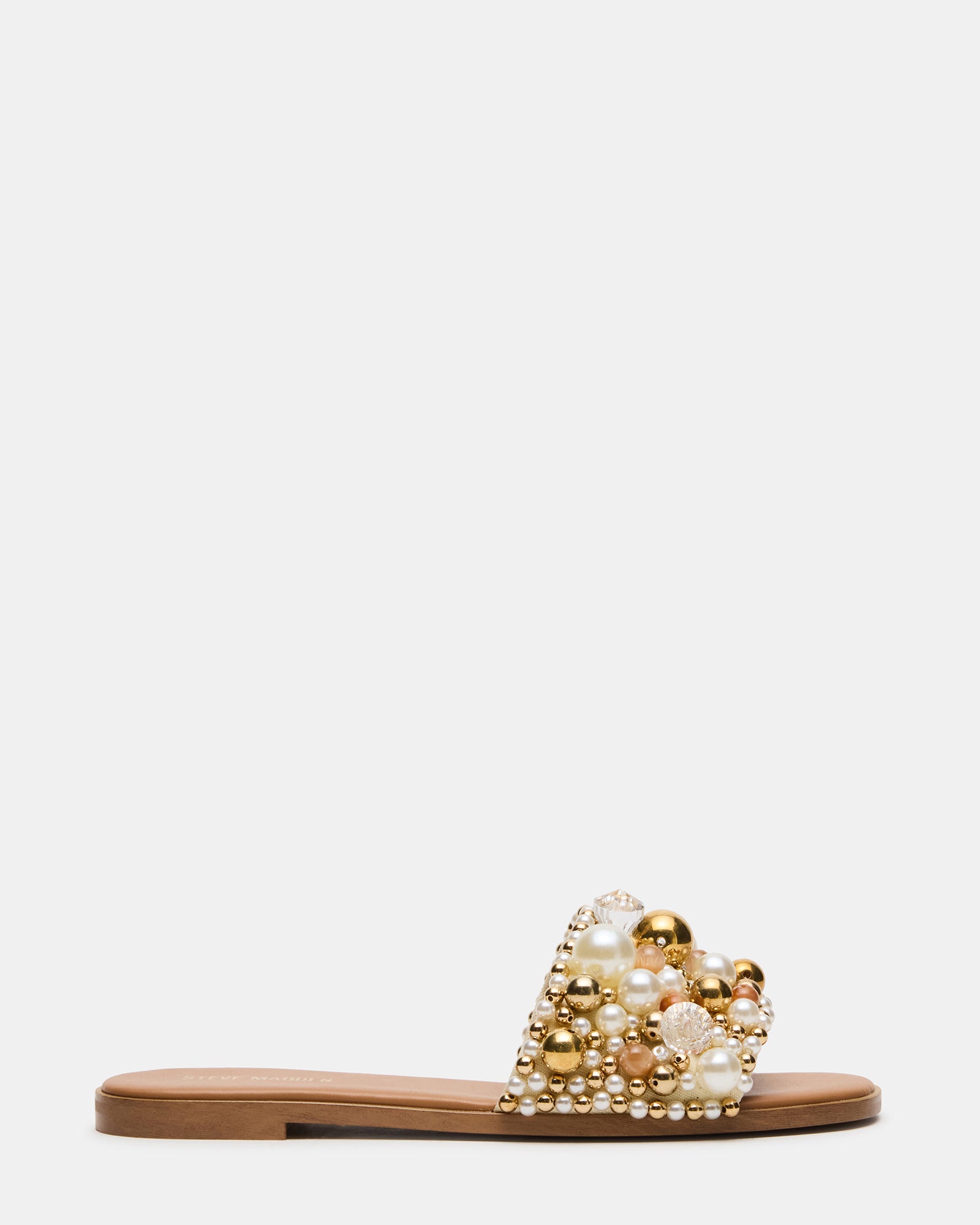 KLIO Coral Multi Ornament Embellished Slide Women's Sandal
