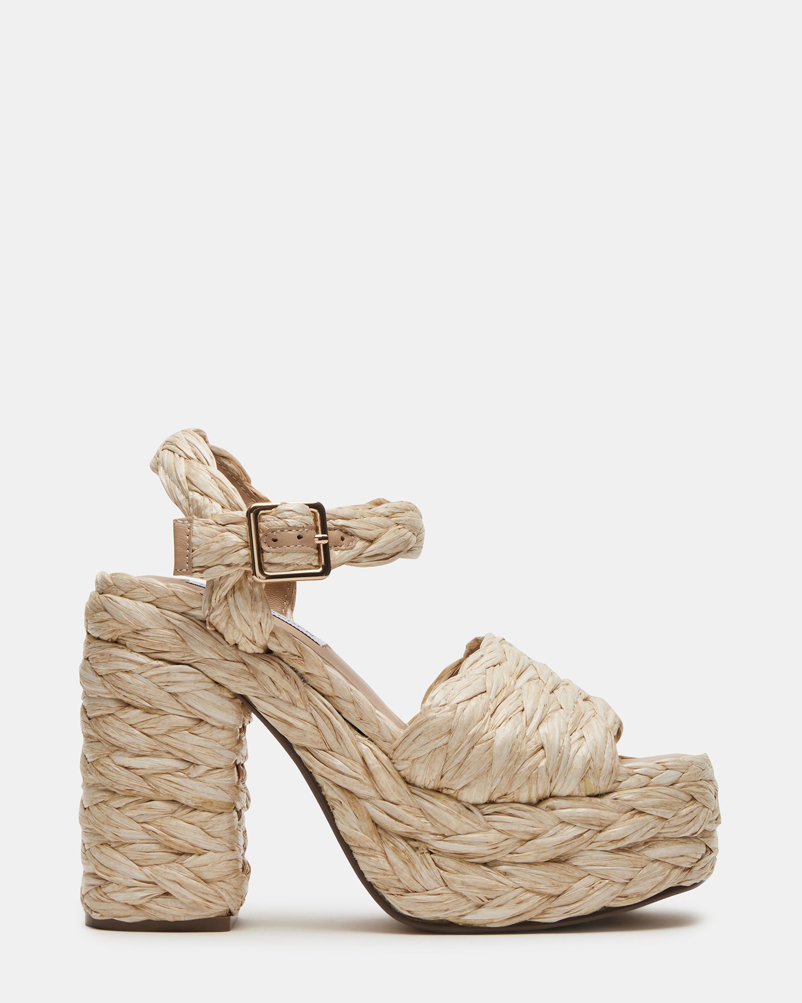 KORAL Raffia Bottom Platform Block Heel Women's Heels – Steve Madden