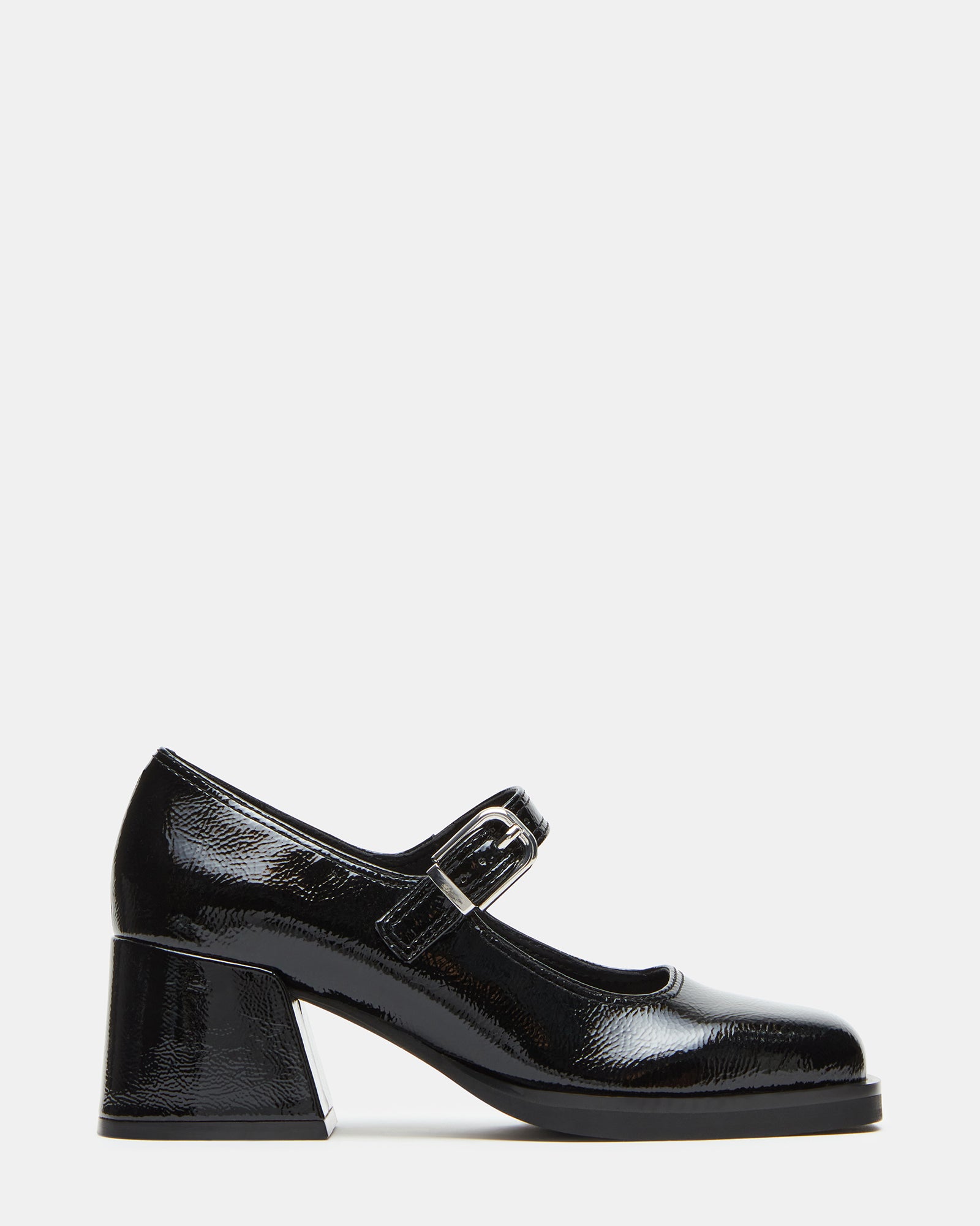 LISBON Black Square-Toe Mary Jane Women's Loafer – Steve Madden