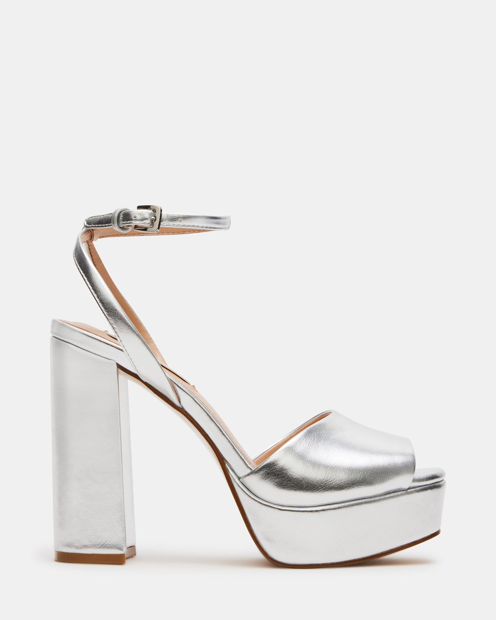 LOURDES Silver Metallic Platform Heel Women's Heels – Steve Madden