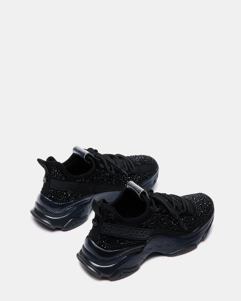 Black Glitter Tennis Shoes for Women for sale