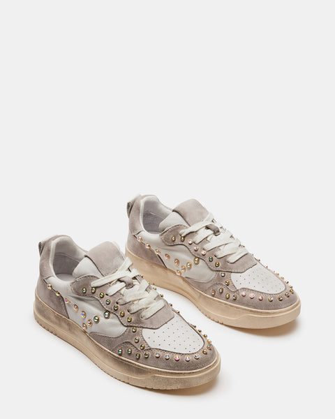 MEDAL Studs Taupe Multi Low-Top Lace-Up Sneaker | Women's Sneakers â Steve Madden