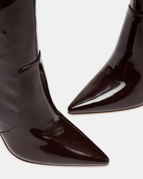 Patent leather pointed boots Clearance