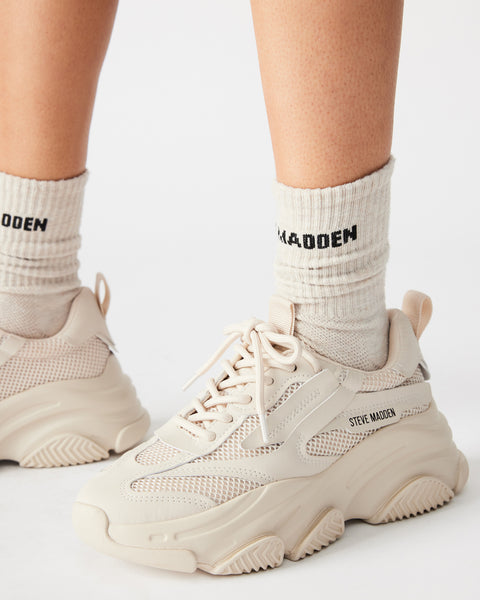White Steve Madden Womens Possession Sneaker, Womens