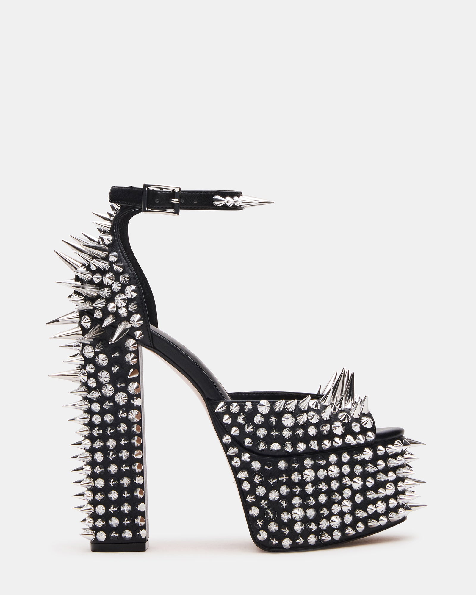 PUNK Black Platform Moto Block Heel Women's Heel – Steve Madden PUNK Black Platform Moto Block Heel Women's Heel – Steve Madden