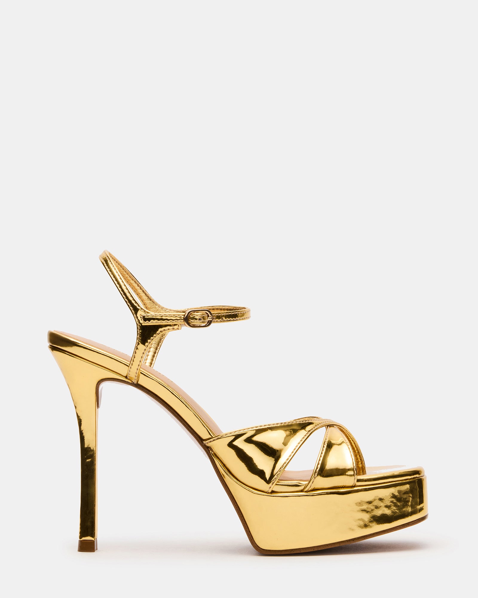 Steve Madden Women's Scarlet Strappy Heels - Gold - Size 11 - Synthetic Steve Madden Women's Scarlet Strappy Heels - Gold - Size 11 - Synthetic