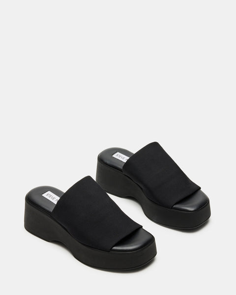 oortelefoon Meting bijlage SLINKY30 Black Platform Sandal | Women's Sandals – Steve Madden